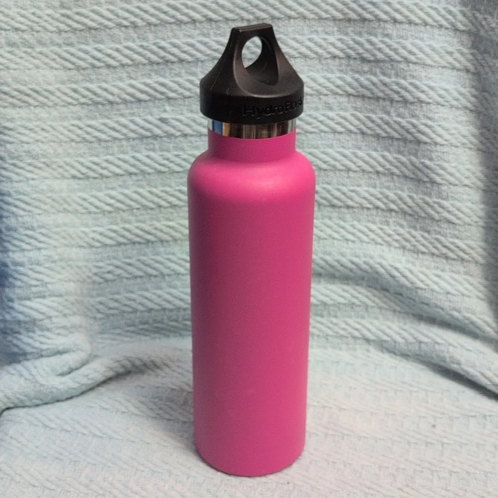 Hydro Flask Magenta Bottle with Black Lid - Picture 2 of 7